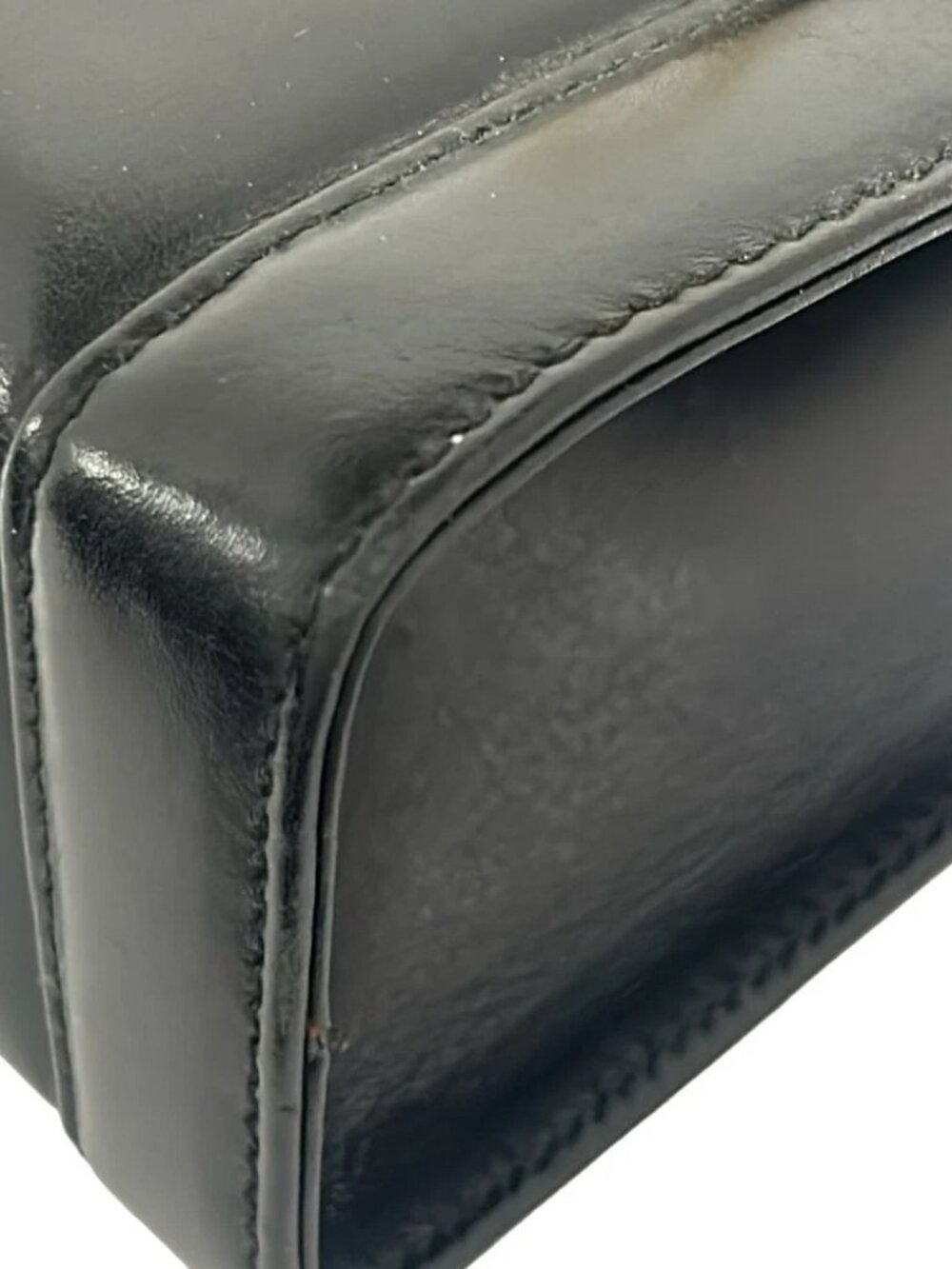 Salvatore Ferragamo Gancini Black Leather Shoulder Bag - Picture 6 of 9